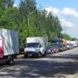 Огромная пробка на переезде в Хлебниково, где идет строительство виадука